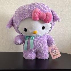 Hello Kitty   Purple Easter 18 “ Bunny Greeter NWT