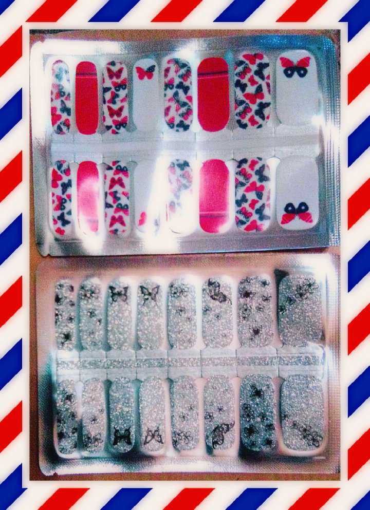 Bedazzling Butterfly/Patriotic Butterflies!FFBoutique Nail Polish Strips!Free Sample/Entries!