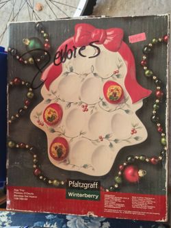 Vintage Christmas egg tray