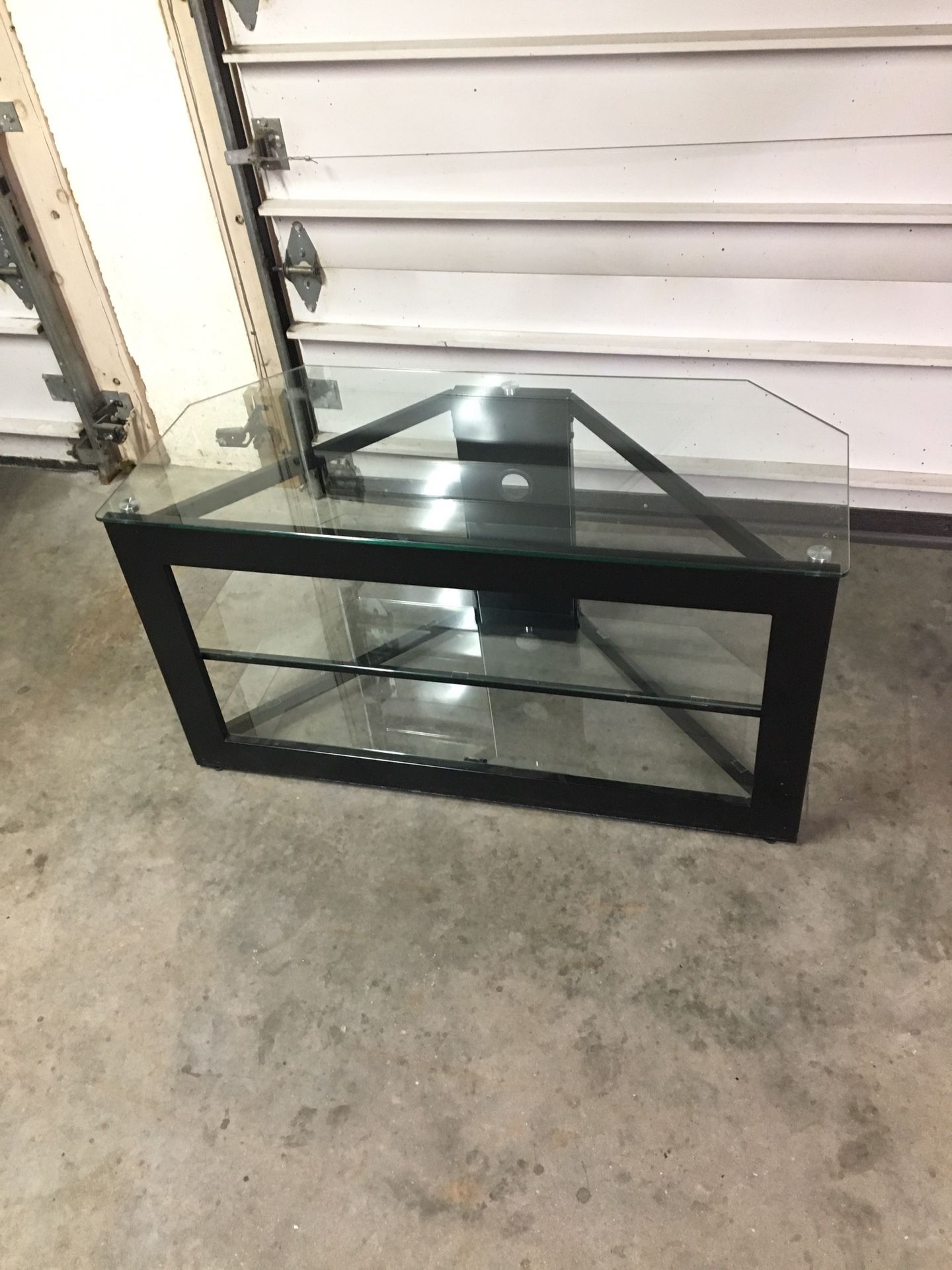 Glass tv stand