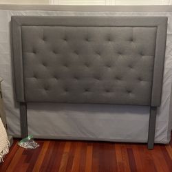 Full Headboard With Box Spring Mattress And Rails