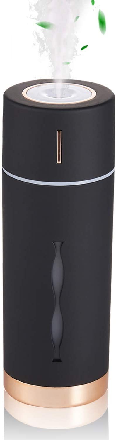 Humidifier with Essential Oils humidifiers, Mini Cool Mist Humidifier Ultrasound for Bedroom, Desktop, Travel, Car 7 Colorful, Two Spray Modes, Auto S