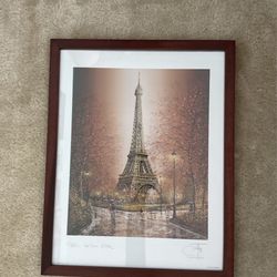 Eiffel Tower Wall Decor 19.5” X 15.5”