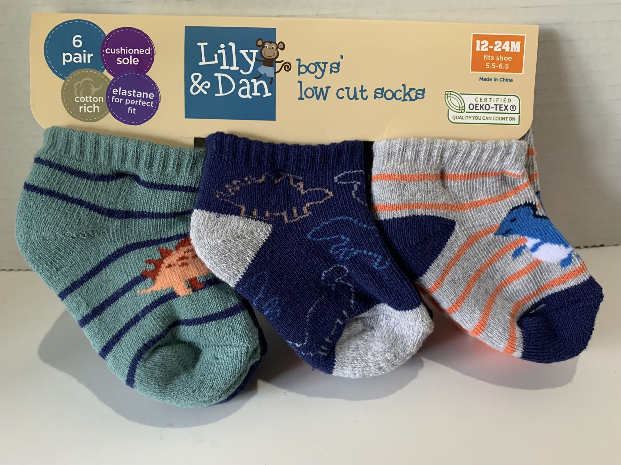 NEW Toddler Boys’ Low Cut Socks 6 Pack (Very Good Quality)