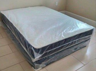 New QUEEN SIZE MATTRESS WITH BOX SPRING SET COLCHONES QUEEN BED