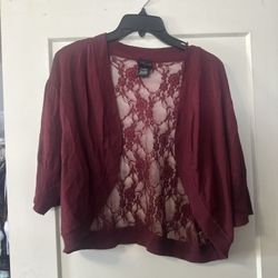 Torrid Short Sleeve Cropped Cardigan  - Size 4