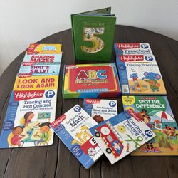 Highlights Work Books + ABC Letters and Numbers Magnetic + Stories for 5 year olds
