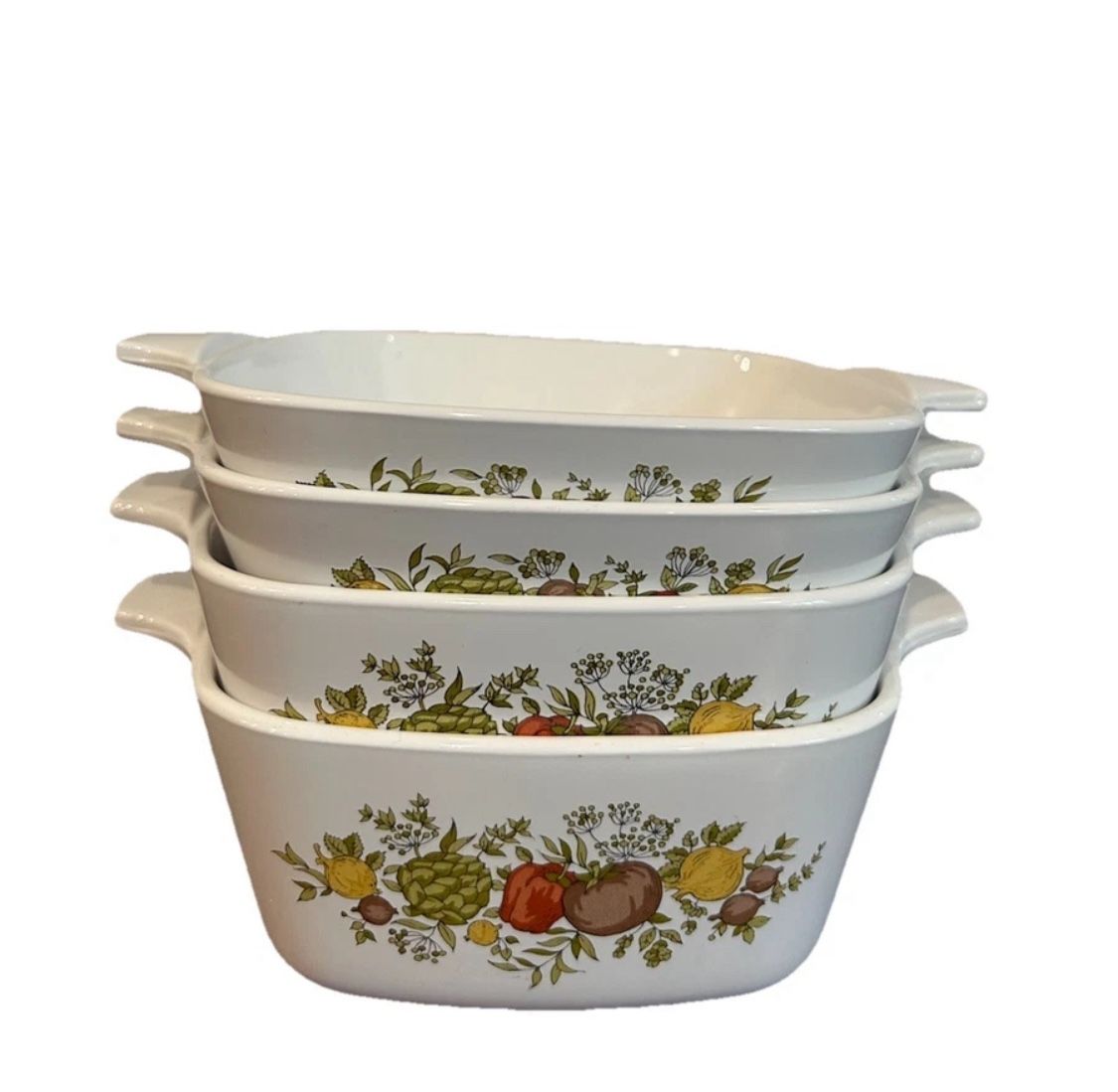 Corning Ware Spice Of Life Small Casserole Dish Lot P-43-B P-41-B No Lid Vintage