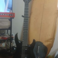 Jackson 7 String Guitar With Stand And Cable