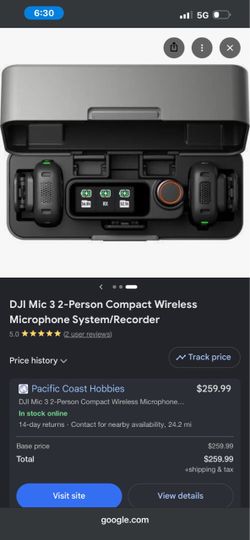 Dji Mic 3 2 person microphone system