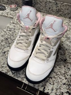 Air Jordan 5 White Pink Sneakers (MUST PICK UP) need gone read description