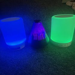 3 portable light up Bluetooth speaker