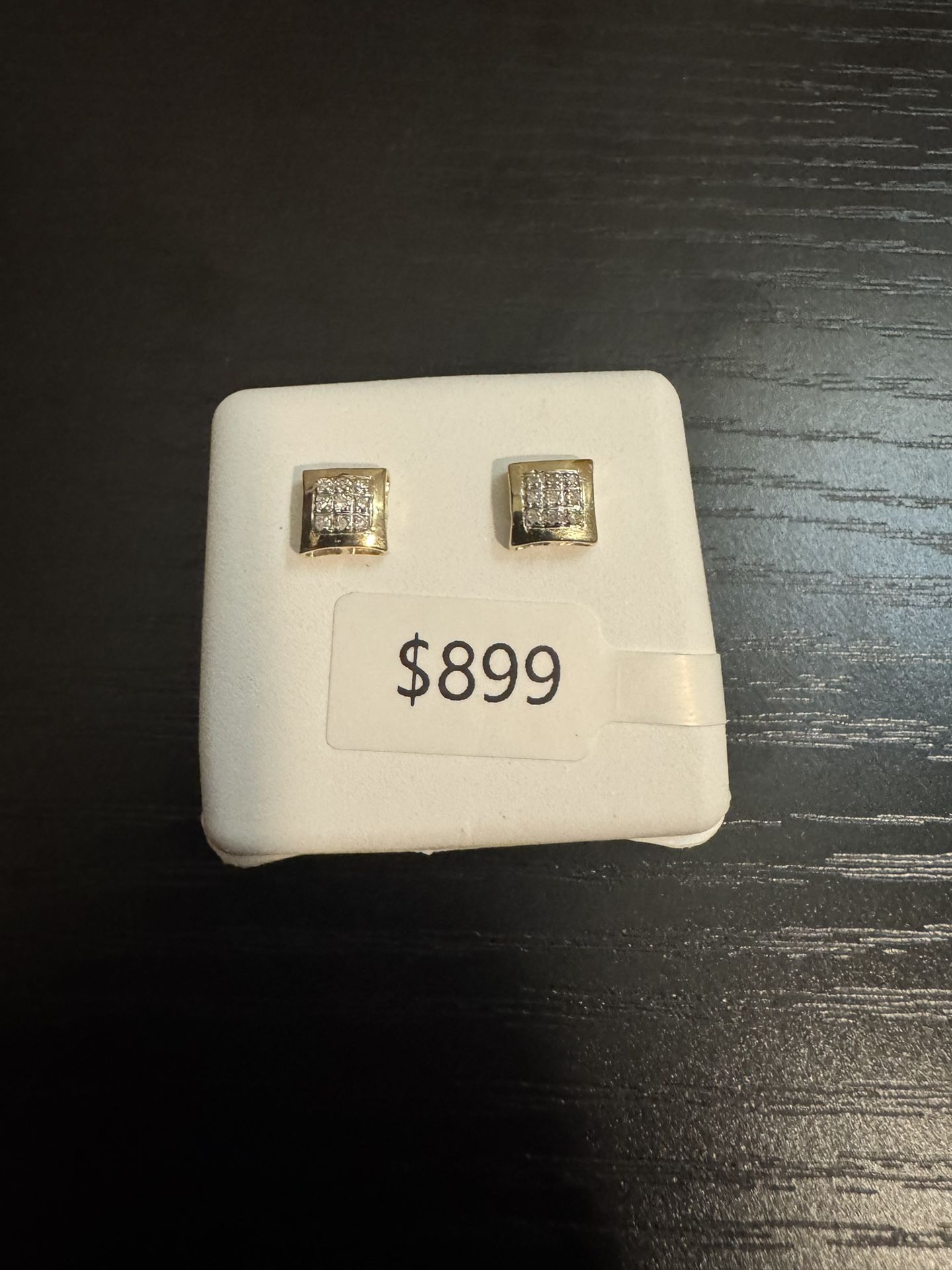 Solid 10k Gold Stud Earrings with Naturally Earth Mined Diamonds