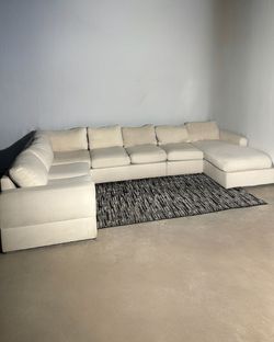FREE DELIVERY (Cream U-Shaped Sectional)