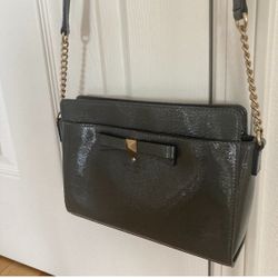 Kate Spade Small Grey Leather Crossbody Purse