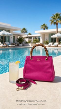 Gucci Bamboo Shopper Tote Bag Pink