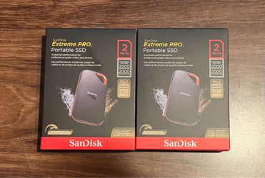 (2) ScanDisk Extreme Pro 2TB Portable SSD Drive