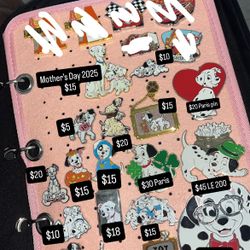 101 Dalmatian Authentic Disney Pins For Sale 