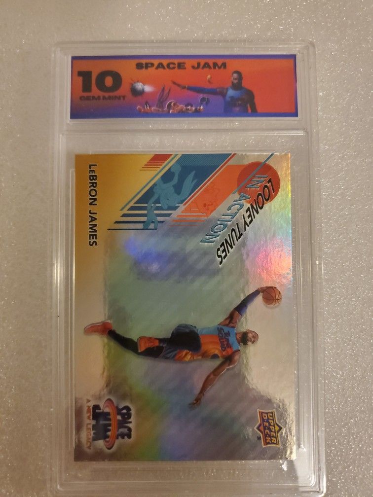 2021 U.D. Space Jam A.N.L. LeBron James Black Goat Grading 10 Mint Low Pop!