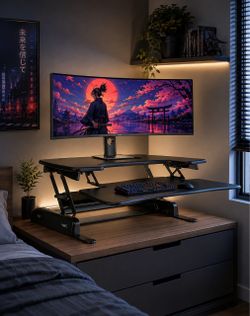 Vari VariDesk Pro Plus 36 - Adjustable Desk Converter with 11 Height Settings - Laptop Sit Stand Desk Riser for Home Office, Table Tops, Workspace - B