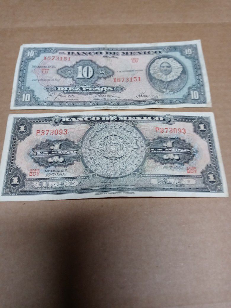 Old Mexican Pesos.