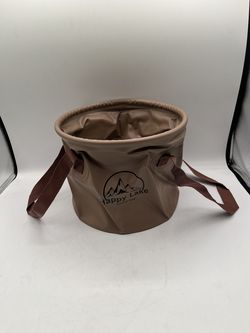 10" Collapsible Bucket with Handle for Camping, Hiking, 8" Tall