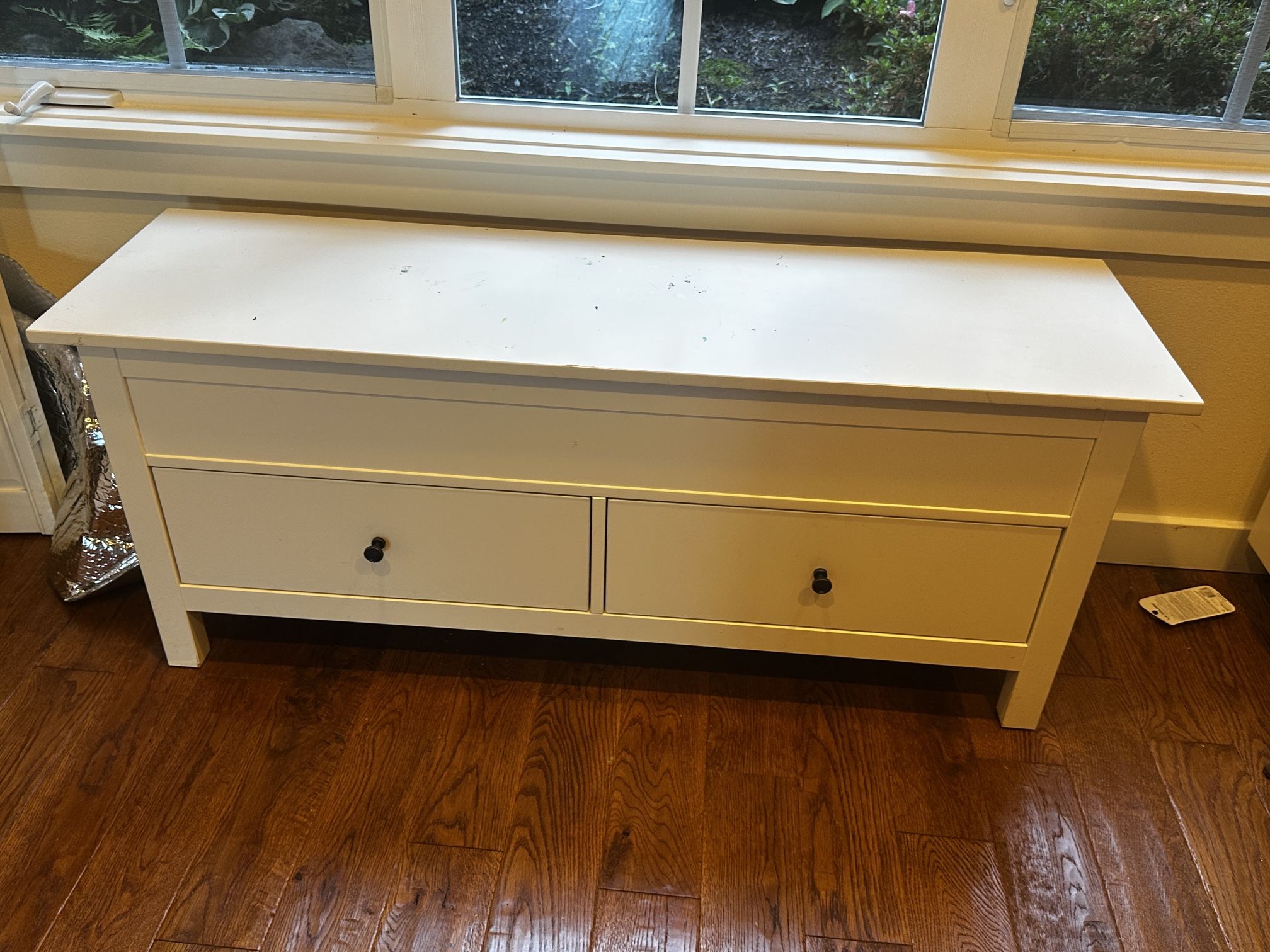Ikea Side Bench With Storage Lid And Drawers