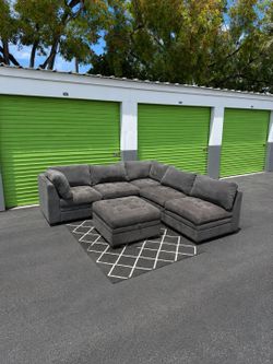 Dark Gray Costco Thomasville Modular Sectional Couch Sofa - Delivery Available 🚚