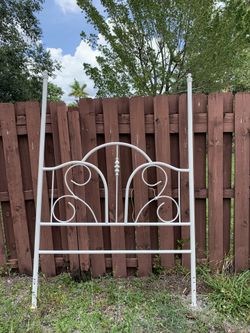 Metal White Headboard