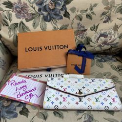 Authentic Louis Vuitton Murakami Sarah Wallet 