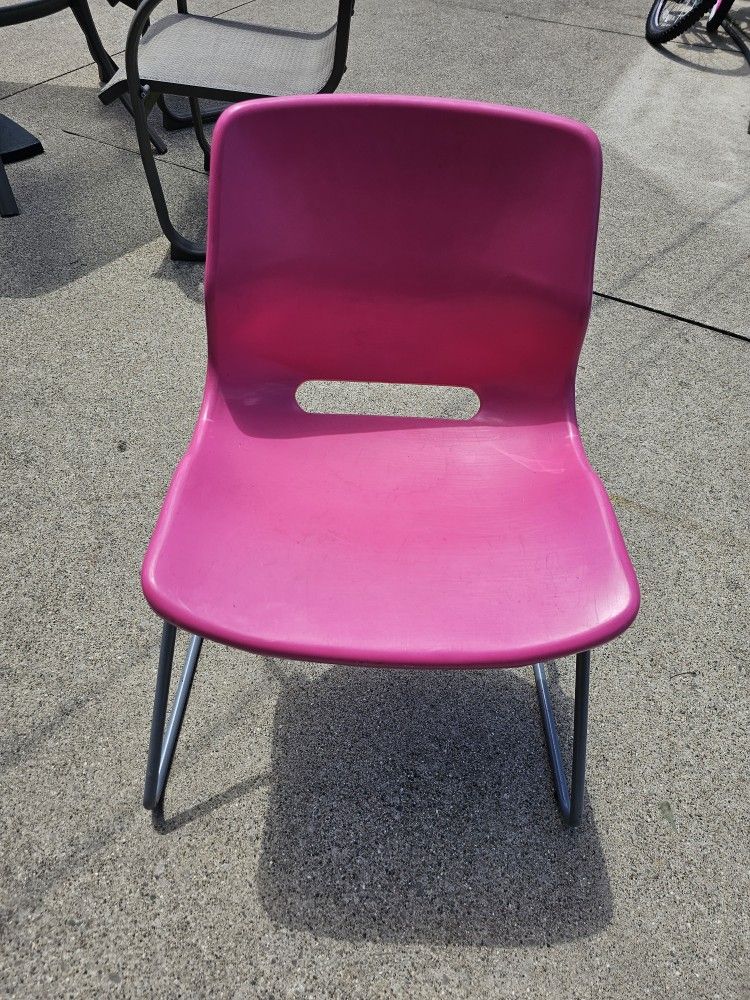 Pink IKEA Snille 18222 Office Desk Kitchen Outdoor Wide Stackable Chair
