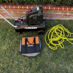 Husky Compressor And Rigid 16 Gauge Nailer 