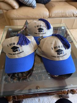 3x Vintage Adult Graduation Snapback Baseball Caps