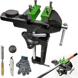 Golf Club Regripping Kit w/ Vise, Hook Blade & Tools, Professional Grip Replacement Set