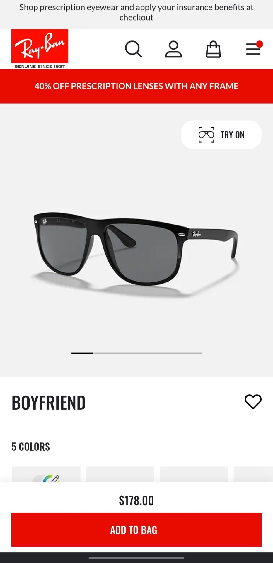 Rayban boyfriend rb4147 sunglasses