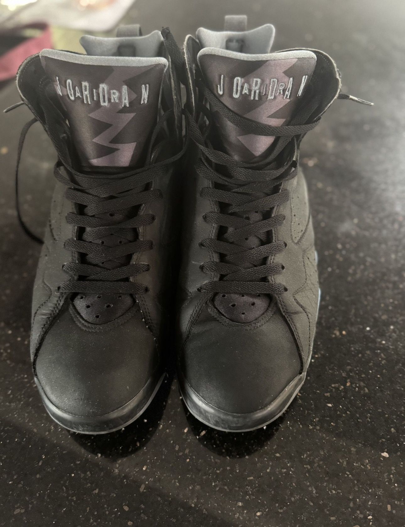 Nike Air Jordan 7 Chambray 2023 OG VII Retro Black Sneakers, Size 11