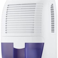 Portable Mini Dehumidifier Air Purifier 2200 Cubic Feet Electric Safe Dehumidifier for Bedroom, Home, Crawl Space, Bathroom, RV, Baby Room, White