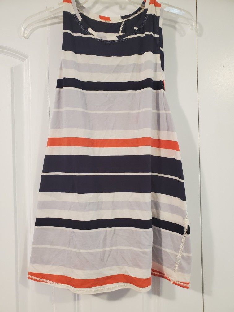 LULULEMON Women’s All Tied Up Split Back Athletic Tank Stripes Multicolor medium