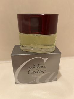 Vintage  Men’s Cartier Must Pour Homme Cologne Spray/ 1.6 Oz. Discontinued/RARE! 