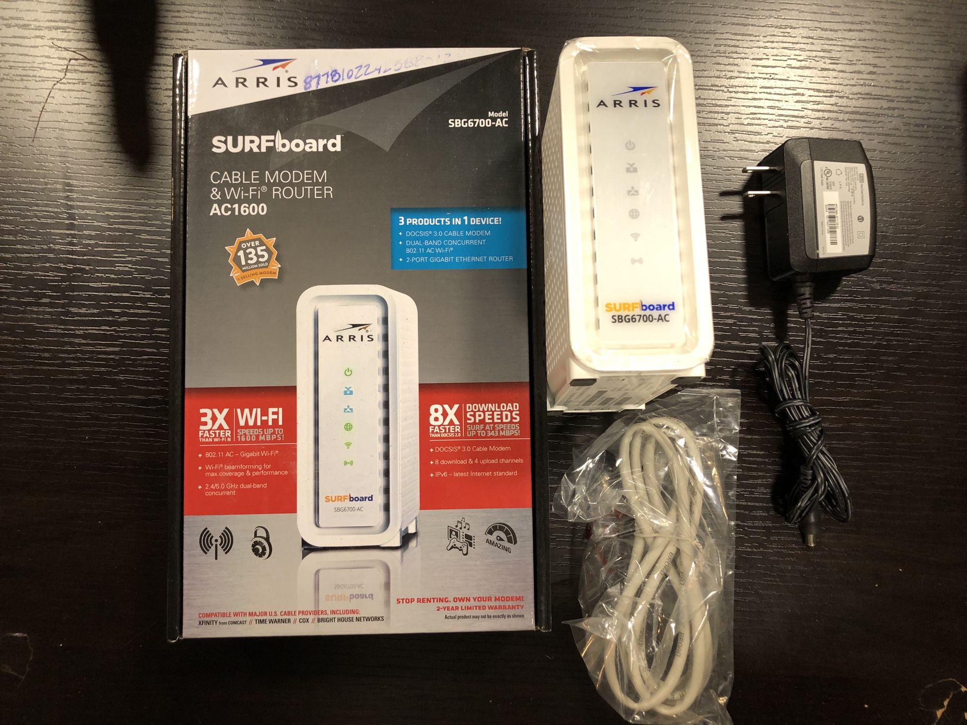 Arris AC1600 Cable Modem & WiFi Router SBG6700