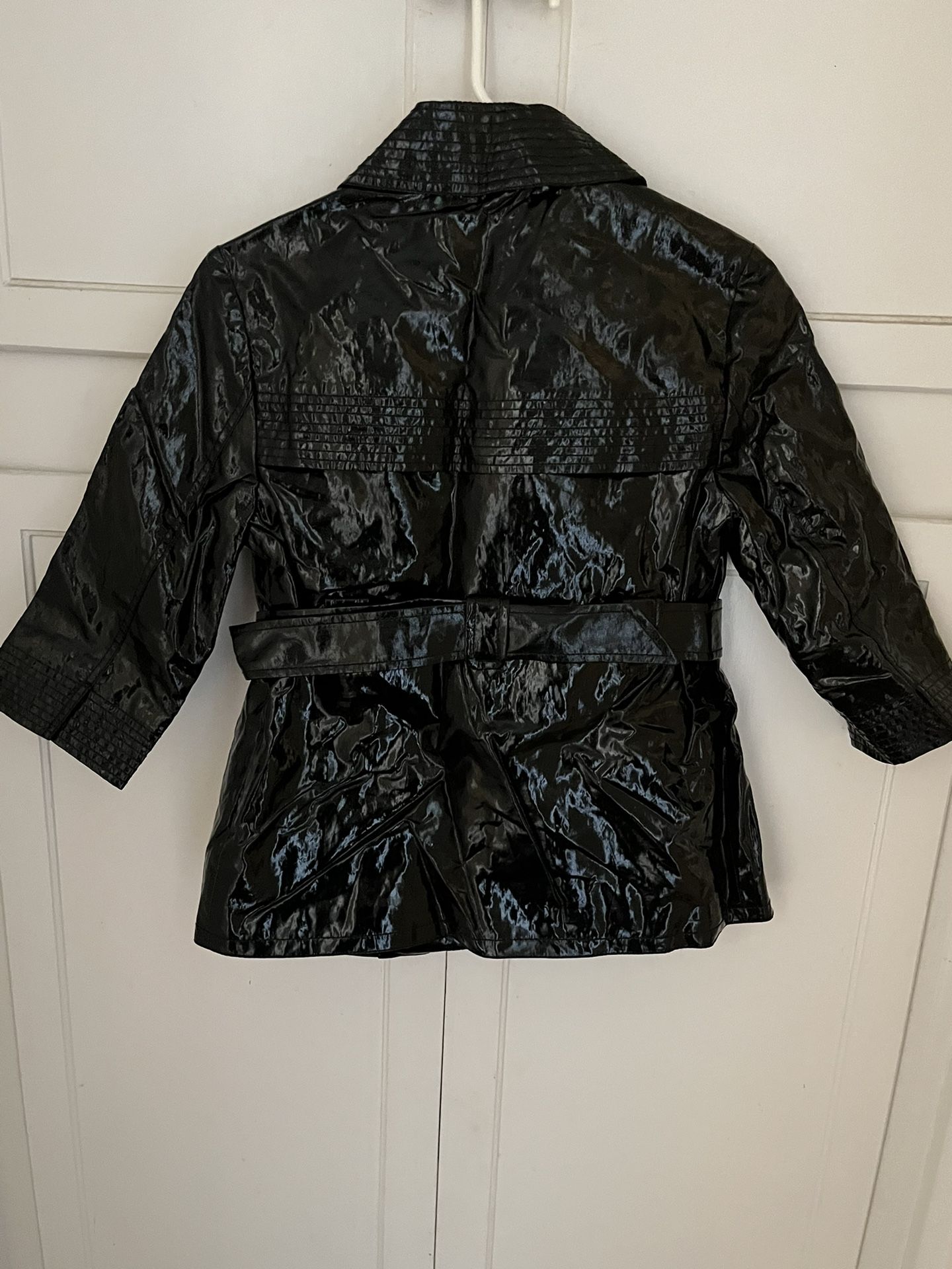 Juicy Couture Vinyl Double Breasted Raincoat NWOT SZ S