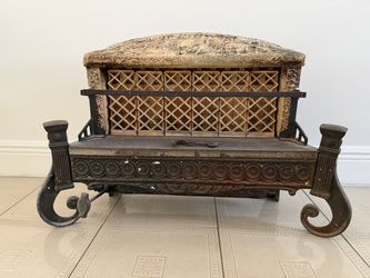 Vintage Cast Iron Gas Fireplace Insert-Scroll Legs- $60 (33145)