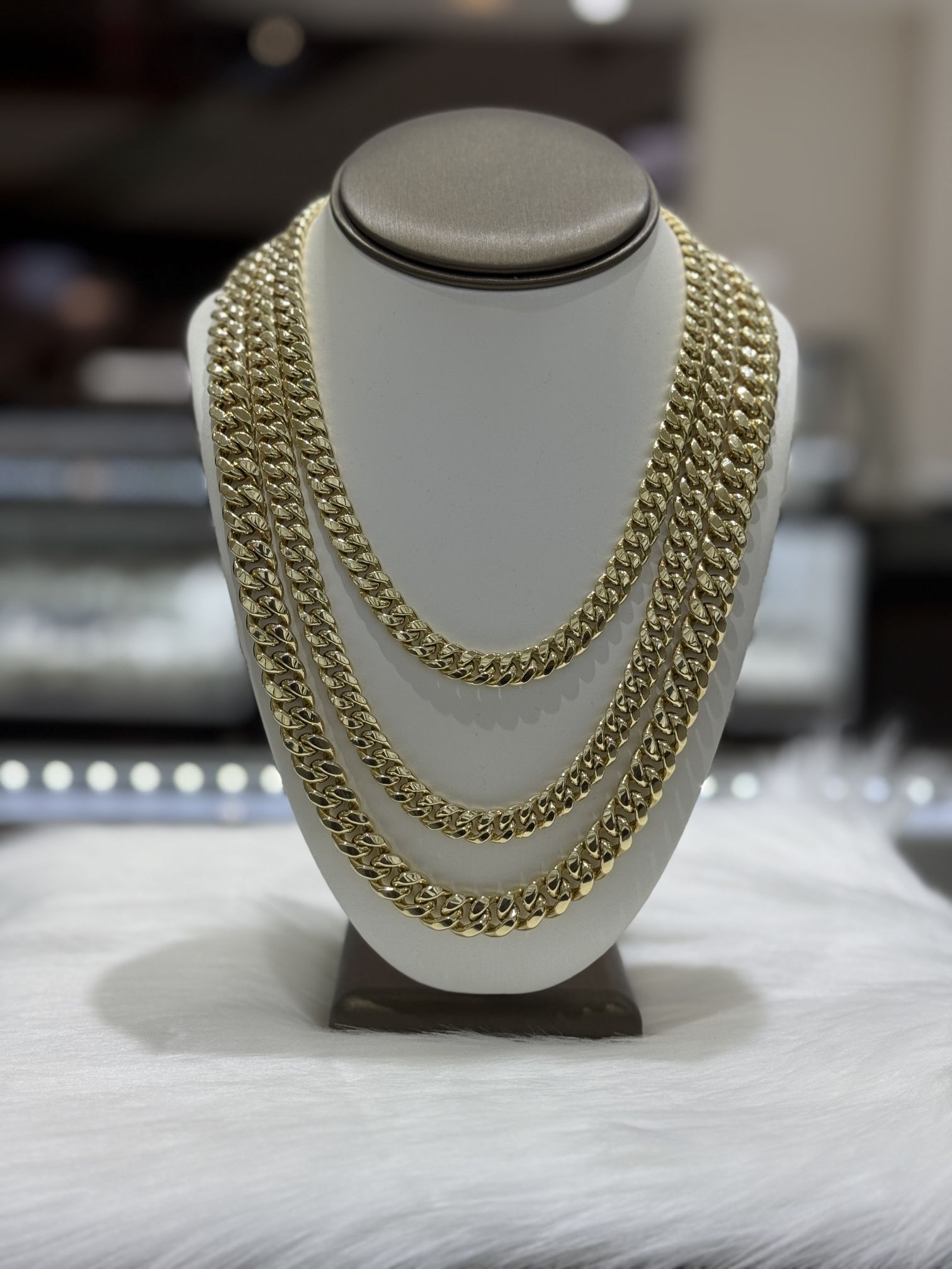 10KT Yellow Gold Miami Cuban Necklace