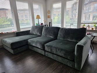 3 piece dark green sectional