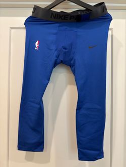 Nike Pro NBA Team Issued 3/4 Compression Tights Men's Large $75 DN1547-495 Blue
