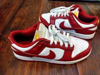 Nike Dunk Low Red and White Sneakers mens size 7.5