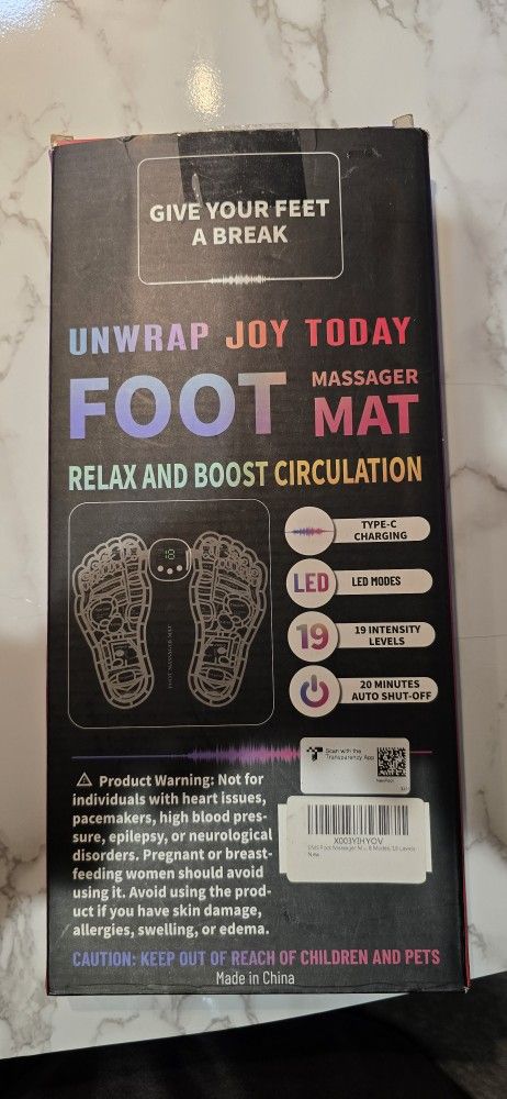 Rechargeable Foot Massager Mat β Boost Circulation & Relaxation