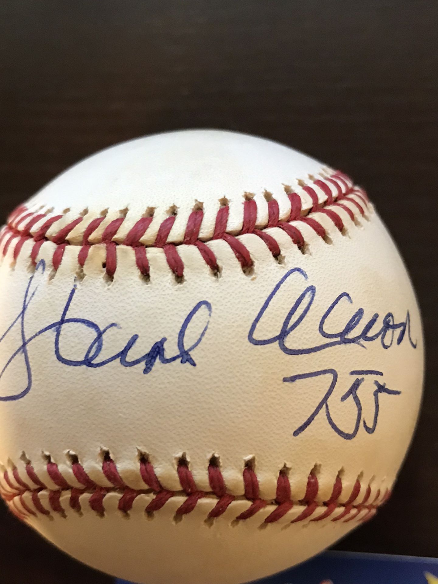 Hank Aaron 755 signed Baseball Certified