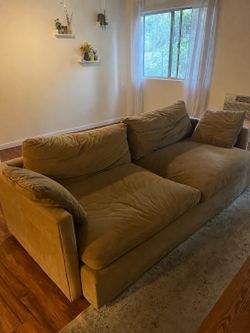 Crate n barrel Comfy Modular Cloud Couch w Storage Ottoman.