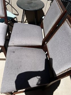 Set of 3 Upholstered Bar/Counter Height Chairs